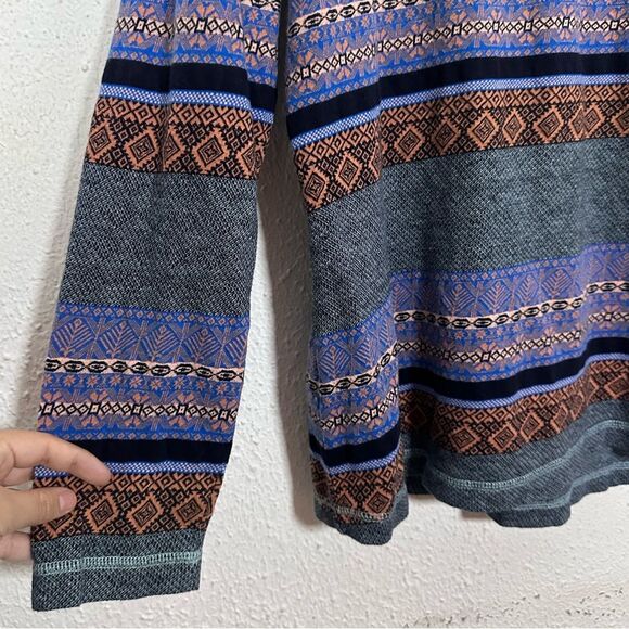 Woolrich Half Zip Sweater with Nordic Pattern 100% Cotton X-Large - Picture 3 of 11